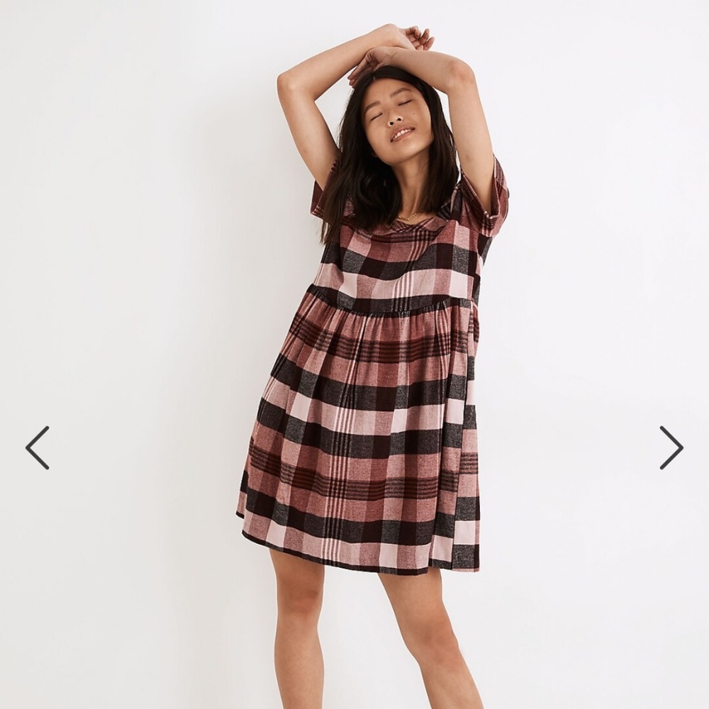 Madewell Flannel Allie Mini Dress